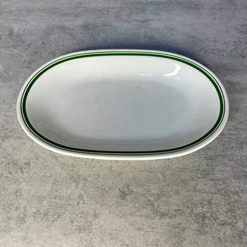 Alföldi porcelán zöld csíkos kis tálaló