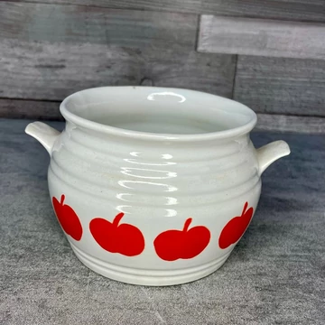 Gránit tálka piros alma mintával