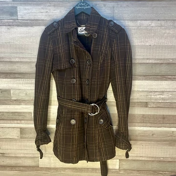 Esprit kockás átmeneti kabát S