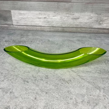 Zöld üveg Horn jellegű váza