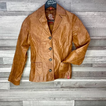 EDC By Esprit barna bőrkabát kamasz 164