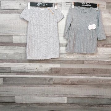 H&amp;amp;M szürke kislány ruha szett 80