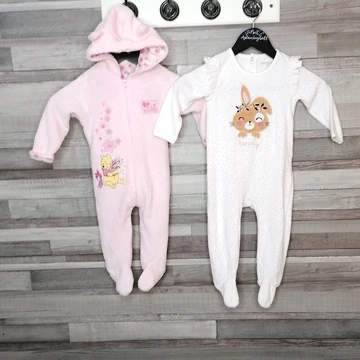 Disney, Inextenso rózsaszín kislány rugdalózó bundazsák szett 12 hó