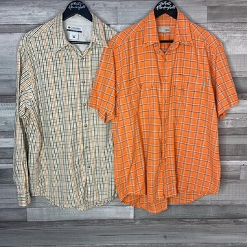 Columbia; Camel Active kockás férfi ing szett L