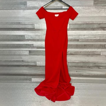 Club London hosszú piros alkalmi ruha XS