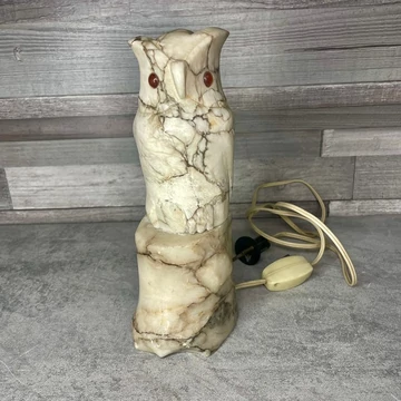 Régi márvány bagoly asztali dísz