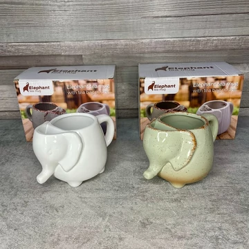Elefántos teásbögre teafilter tartóval