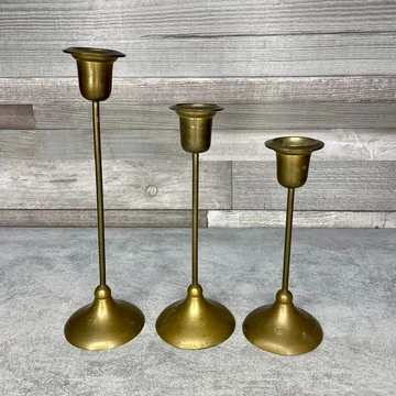 Réz gyertyatartó szett