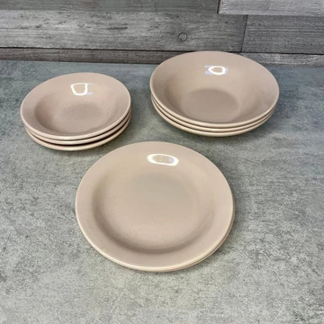 Korosztyen rózsaszín jelzett porcelán szett