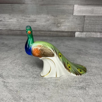 Drasche Budapest kézzel festett porcelán páva dísz