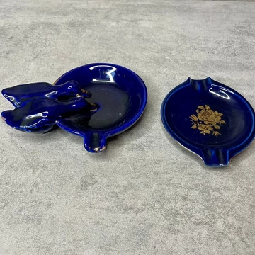 Hollóháza Hungary, Hollóházi kék aranyozott hamutál szett