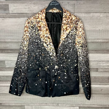 Fekete-arany alkalmi női blézer 40-42