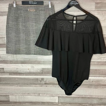 H&amp;amp;M szoknya 40, Bodyflirt fekete body M szett