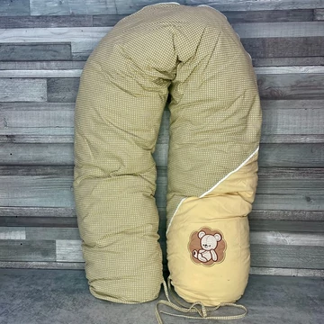 Bézs mackós unisex szoptatós párna