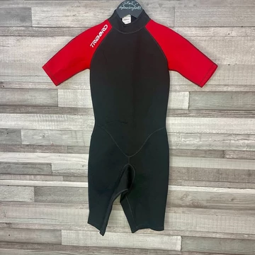 Decathlon Tribord piros-fekete neoprén gyerek sport ruha 12 év