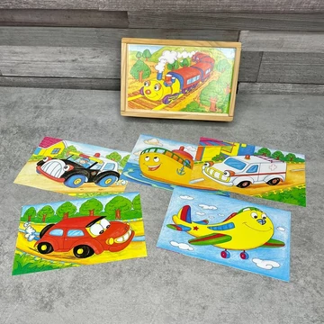 Fa kocka kirakós gyerekjáték