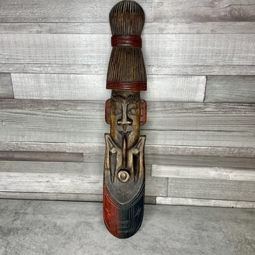 Nagy méretű faragott fa falidísz