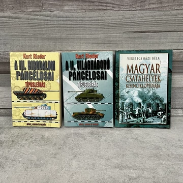 Kurt Rieder: A III. Birodalom Páncélosai; A II. Világháború páncélosai; Magyar csatahelyek enciklopédiái könyvcsomag