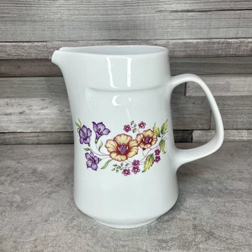 Alföldi tölcsérvirágos porcelán kancsó