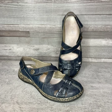 Rieker sötétkék bőr szandál 41