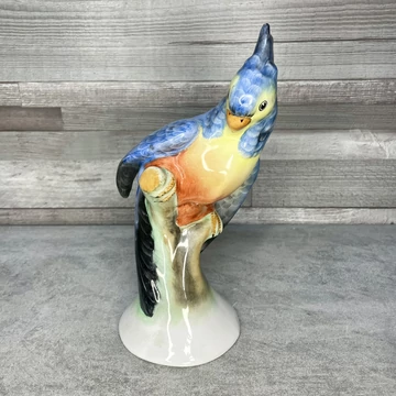 Bodrogkeresztúri jellegű kerámia papagáj dísz