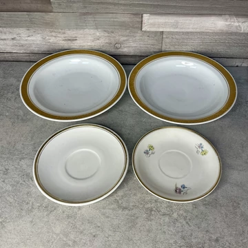 Alföldi porcelán aranyozott tányér szett