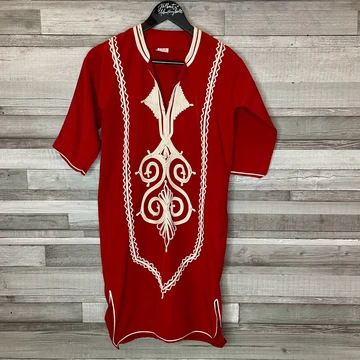 Chazli Hani Egyiptom népies jellegű piros ruha S-M