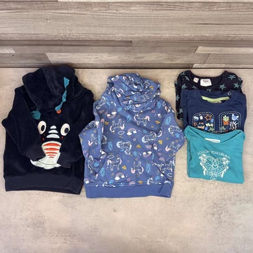 Bonprix, Ergee, Lupilu, Impidimpi, In Extenso kapucnis és hosszujjú felső szett kisfiúknak 80-98 cm