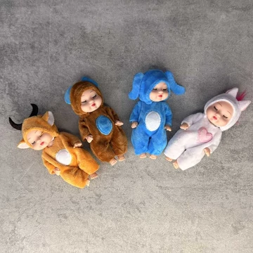 Mini reborn animal babák szettben