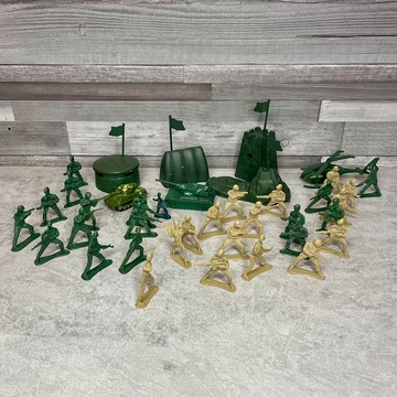 Katonai bázis tankokkal és katonákkal gyerekjáték