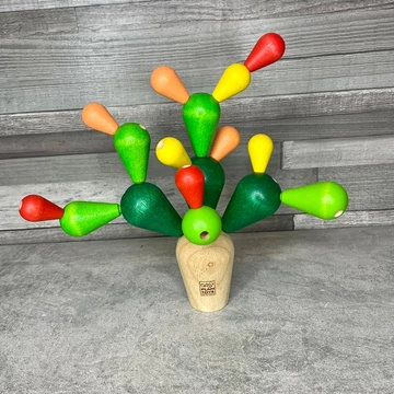Plan Toys: Montessori jellegű fa kaktusz fejlesztőjáték