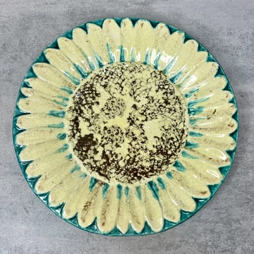 Napraforgó mintás kerámia fali dísztányér