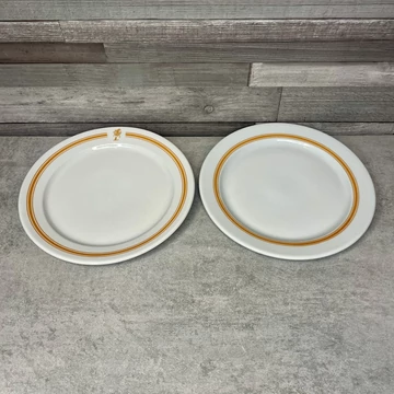 Alföldi porcelán narancssárga csíkos tányér szett