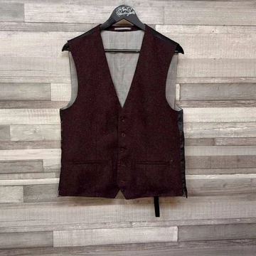 Next bordó-fekete férfi mellény M-L