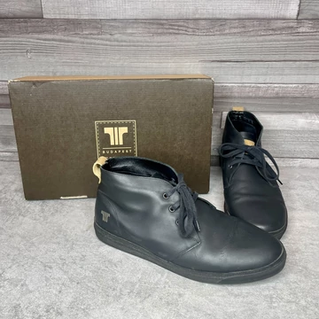 Tisza fekete férfi bélelt bőrcipő 43