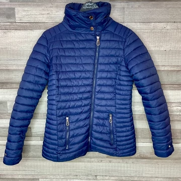 H&amp;S kék steppelt átmeneti kabát M