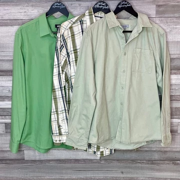 H&amp;amp;M, George, Authentic zöld férfi ing szett M