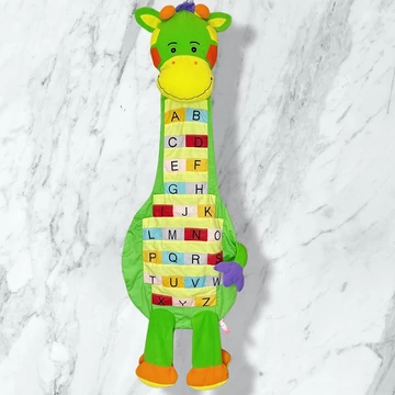 Zsiráf alakú plüss ABC betűtanuló játék