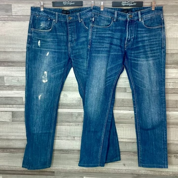 Reserved koptatott férfi farmernadrág szett 32