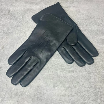 Fekete unisex bőr kesztyű M-L