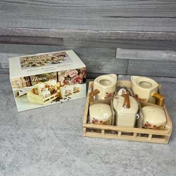 Rose House mázas konyhai kerámia család: asztali szett