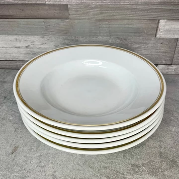 Zsolnay arany szélű porcelán mélytányér szett