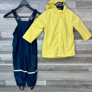 Lupilu, So cute sárga-sötétkék esőnadrág/kabát szett 98-104