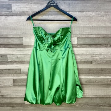 Coast élénk zöld selymes pánt nélküli alkalmi ruha UK 12