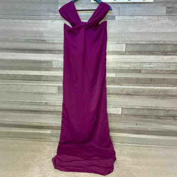 AQUA Grecco Maxi sötétlila hosszú alkalmi ruha UK 10