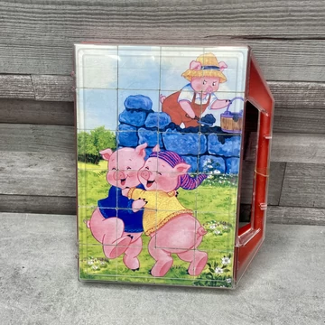 Retro mesekocka játék 6 képpel (6x4 kocka)