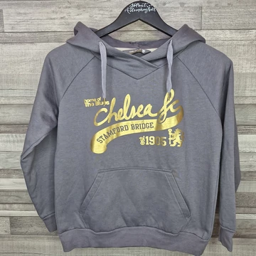 Chelsea Fc fiú szürke arany kapucnis pulóver 146-158