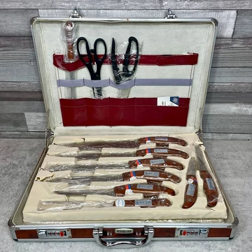 Bohmann rozsdamentes acél kés- evőeszközkészlet aktatáskában