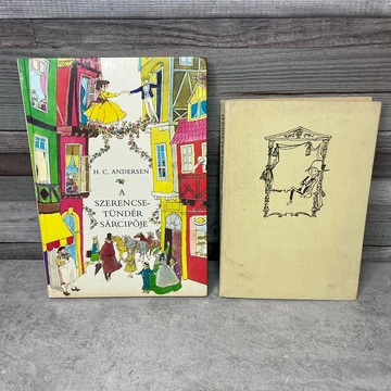 H.C. Andersen: A Szerencsetündér Sárcipője; Carlo Collodi: Pinokkió Kalandjai retro mesekönyv csomag