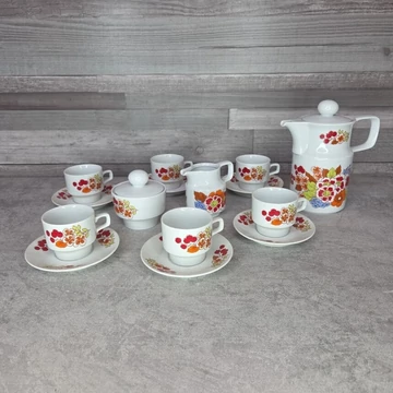 Colditz bogyómintás német porcelán kávéskészlet